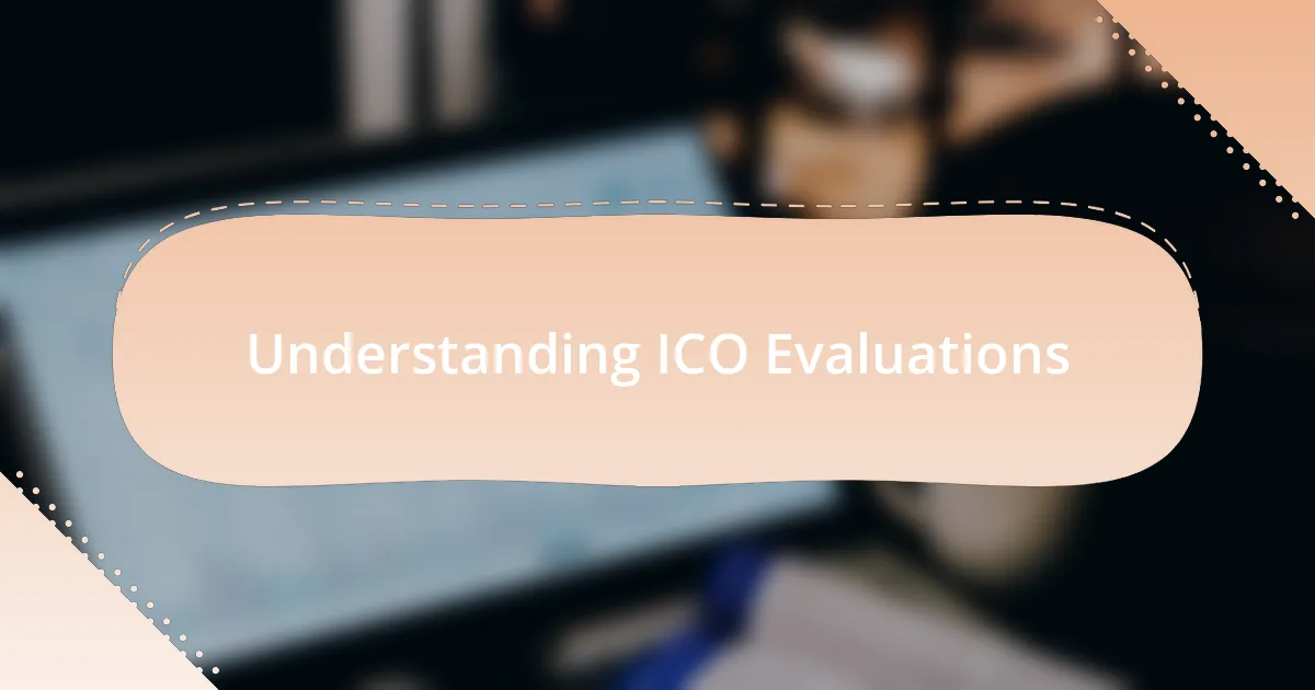 Understanding ICO Evaluations